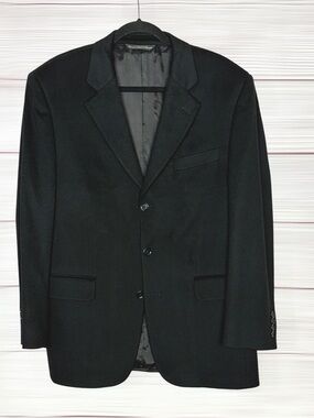 Jack Victor Loro Piana Black Cashmere Sport Coat 3 Button Front 42R Canada